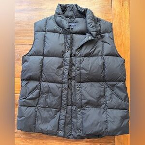 Lands' End Black Puffer Vest